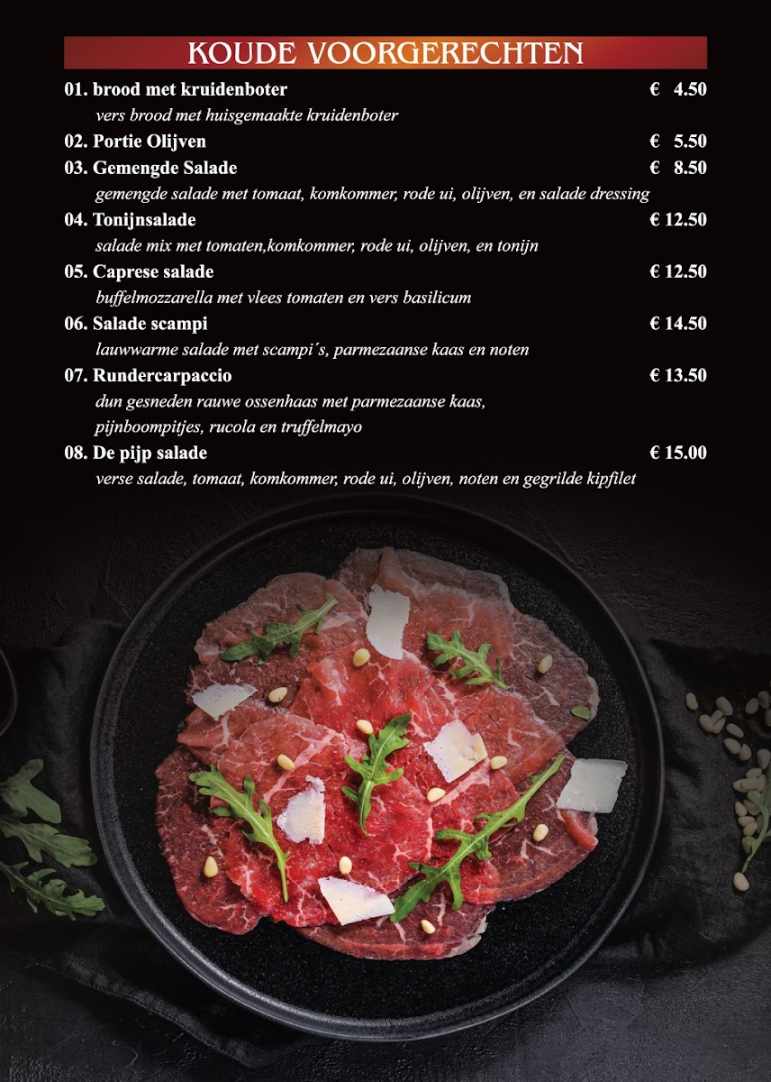 Menu Steakhouse De Pijp-1